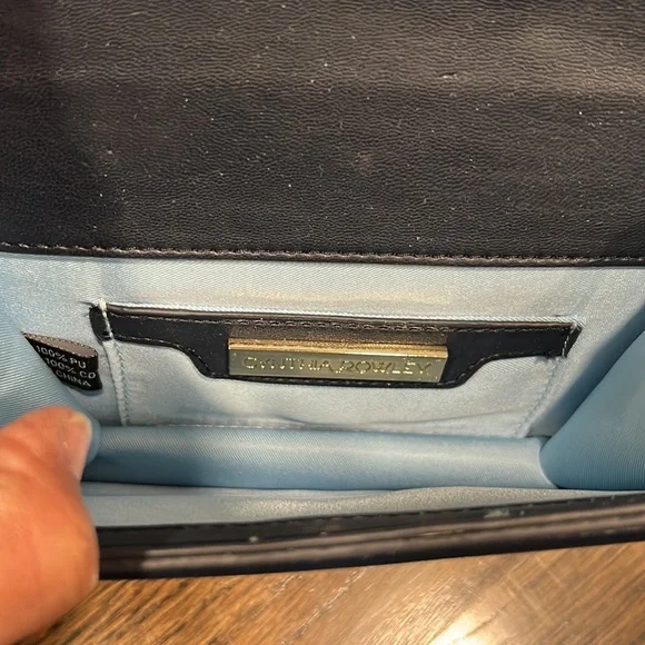 Cynthia Rowley embroidered crossbody bag blue and black - Picture 6 of 10